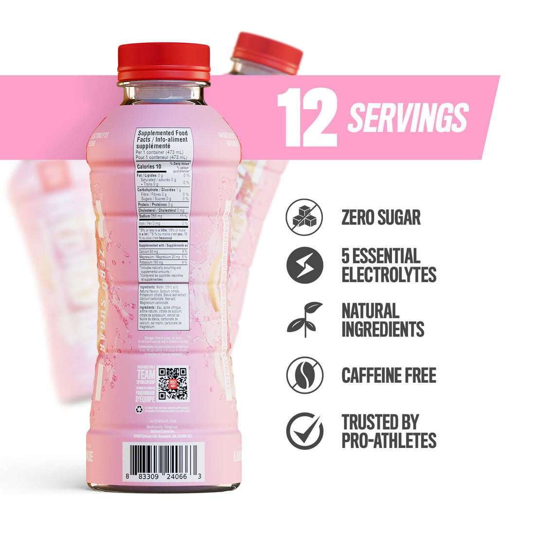 Hydration Drink / Pink Lemonade- 12 Pack