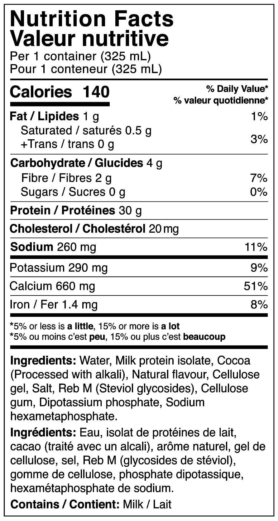 PROTEIN DRINK / Chocolate Milkshake - 18 Pack
